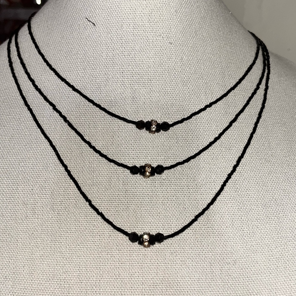 Elegant Black and Gold Necklace Collection